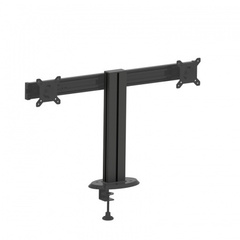 Titanium 120 - Настольный кронштейн для 2х мониторов, горизонтально, Струбцина+Винт, черный