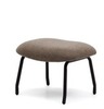 Belina Пуф для ног из светло-коричневой синели и стали с черной отделкой