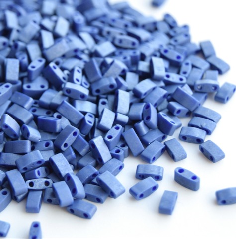 HTL-2075 Бисер Миюки халф тила/Miyuki Half Tila Opaque Matte Cobalt