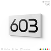 Номер на дверь 603, табличка на дверь для офиса, квартиры, кабинета, аудитории, склада, белая 120х70 мм, Айдентика Технолоджи