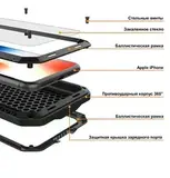 Бронированный противоударный чехол Taktik Extreme для iPhone 16 Plus черный