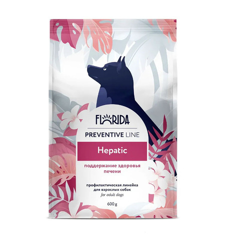 Сухой корм FLORIDA Hepatic для собак Профилактика заболеваний печени 600 гр (Флорида Гепатик)