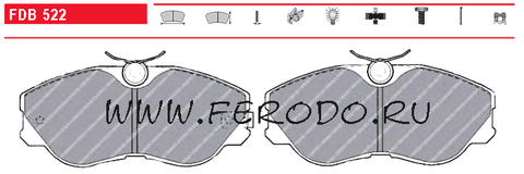FDB522 Тормозные колодки дисковые OE 'PREMIER'