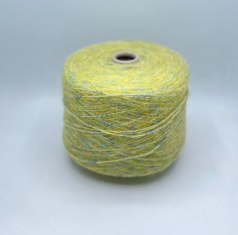 Linea Piu (пр.Италия), art.Monopoli, 380м/100гр. 30% Хлопок, 18% Вспушенная альпака 7%Меринос экстрафайн 45% Полиамид, цвет-Желто-зеленый,неоднотонный,арт-31049
