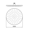 Almar E044040.NB Almar ROUND Верхний душ  круглый, 300 мм, латунь, цвет Nichel Brushed