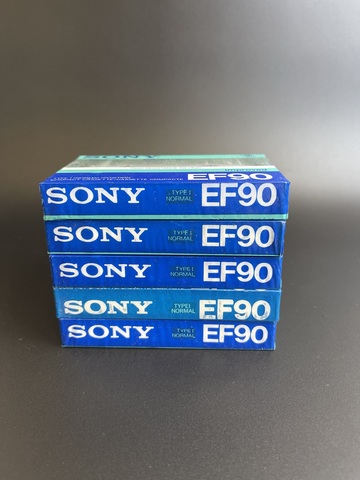 5 аудиокассет SONY EF 90 (1986-87 гг.) Made in Japan. Новые в упаковке
