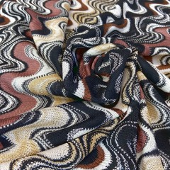 Ткань трикотаж Missoni  коричневый цвет  3147