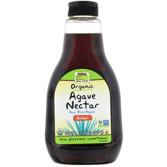 Now Foods, Real Food, нектар органической агавы, янтарь, 23,28 унций (660 г)