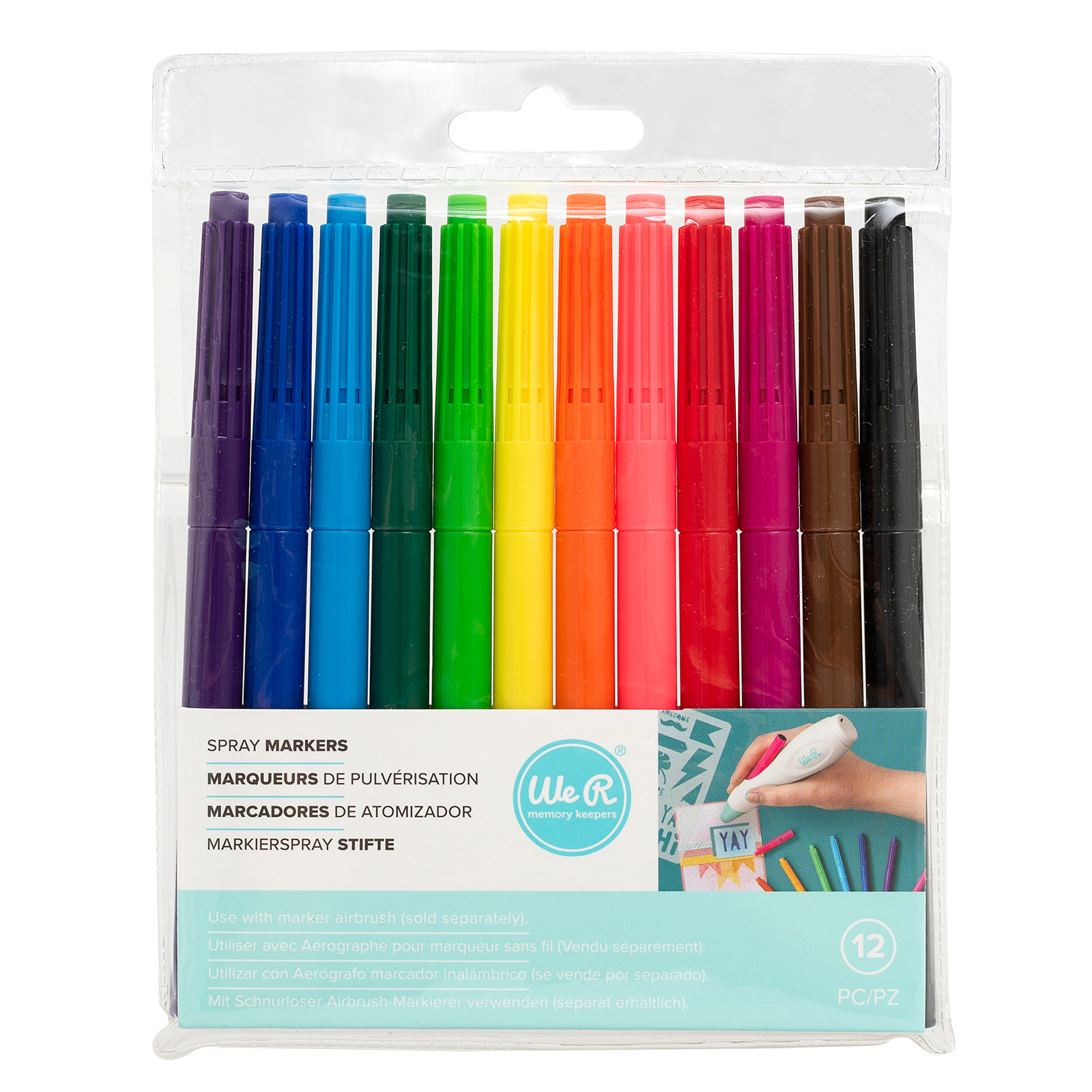 Маркеры для аэрогрофа - Cordless Marker Airbrush Markers Refill by We R Memory Keepers- 12шт