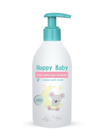 Happy Baby Гель-пенка для купания 0+ (с первых дней жизни) 300 г. (Liv-delano)