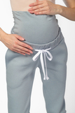 Утепленный спортивный костюм для беременных и кормящих 11955 голубой туман св.серый тофу