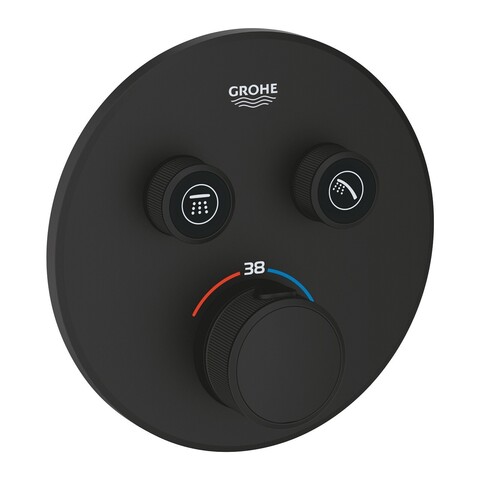 GROHE 29507KF0 Grohtherm SmartControl Термостат для встраиваемого монтажа на 2 выхода, фантомный чёрный