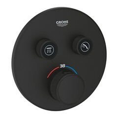 GROHE 29507KF0 Grohtherm SmartControl Термостат для встраиваемого монтажа на 2 выхода, фантомный чёрный фото