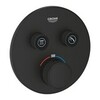 GROHE 29507KF0 Grohtherm SmartControl Термостат для встраиваемого монтажа на 2 выхода, фантомный чёрный