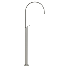 Gessi 33628#147 Gessi Goccia Напольный смеситель для раковины (без встраив части), излив 389мм R=197, цвет: шлифованный хром (Ожидаем поступление 1шт - запрашивайте!) фото