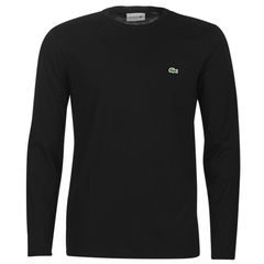Теннисная футболка Lacoste Men's Crew Neck Pima Cotton Jersey T-shirt Long Sleeve - black