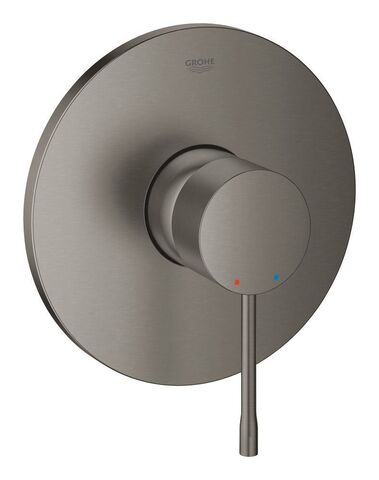 Внешняя часть смесителя для душа GROHE Essence скрытого монтажа, круглая, темный графит матовый (24168AL1)