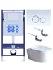 Aquatek SET Aquatek ПОЛАРИС-01-015 4в1 SET Aquatek ПОЛАРИС (рама Aquatek Standard INS-0000012+унитаз ПОЛАРИС AQ0700-01 с тонким сиденьем soft-close+ крепеж KKI-0000002 +панель KDI-0000015)