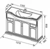 Aquanet 175302 Компл.1 - Тумба Лагуна 120 цв.белый мат. (Классик) (175302)