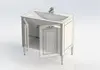 Aquanet 213016 Тумба с раковиной Aquanet Паола 90 белый/серебро (литьевой мрамор) (213016)