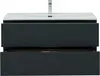 Aquanet 274139 Тумба с раковиной Алвита new 100 2 ящ. цв.антрацит (274139)