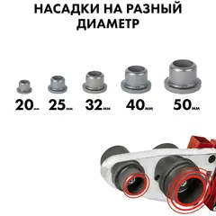 Сварочный аппарат д/пласт труб QUATTRO ELEMENTI ST-1800 (1800Вт, 20-50мм, перч, ножн, кейс) (793-343)