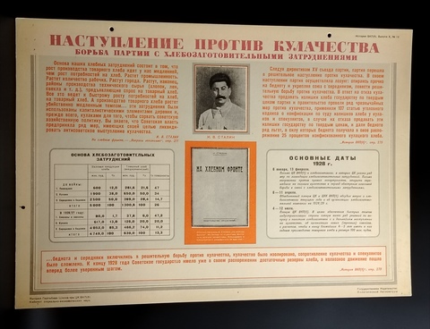 № 9 Плакат ВКПБ - Агитация Сталин ранние советы - СССР 1930-е годы - 48.5*34 см.
