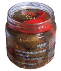 КАПЕРСЫ ИЗ СОСНОВОЙ ШИШКИ С КРАСНЫМ ПЕРЦЕМ 220 г