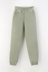 брюки  для девочки  КР 400458/оливковый хаки к437