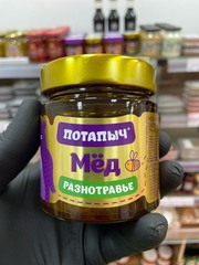 Мед натуральный разнотравье 250г ст/б Потапыч