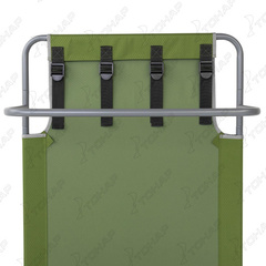 Раскладушка туристическая - походная кровать NISUS (Тонар) (стальная труба д.22, зеленый ромб/серый)