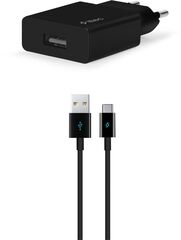 Зарядное устройство TTEC SmartCharger Travel Charger 2.1A с кабелем Type-C, черный