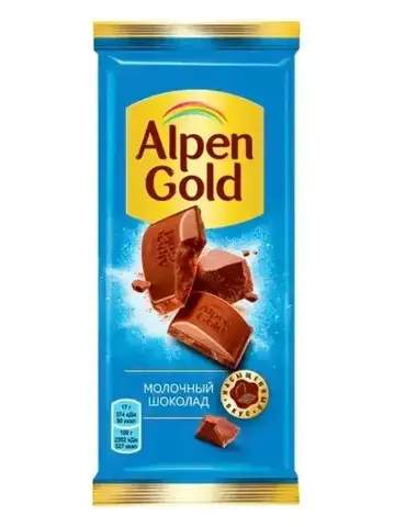 Шоколад Альпен Голд молочный 80г, шт