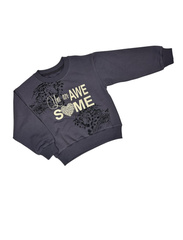 025_ОС25 Свитшот для девочки, графит