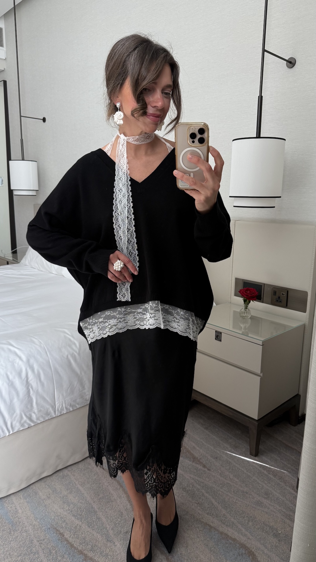 Кольцо из натурального жемчуга ручной работы