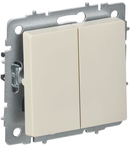 BRITE Выключ. 2-кл. перекр. 10А ВС10-2-3-БрКр беж. IEK