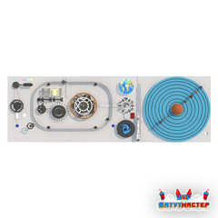 Интерактивная игровая стена «Солнечная система», с орбитами и шестерёнками