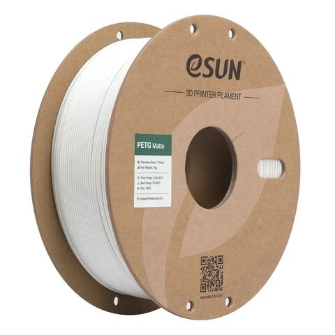 Пластик для 3D-печати eSUN PETG-Matte, 1,75 мм, 1 кг, белый, PETG-MT175W1Y1