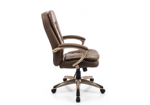 Офисное кресло для персонала и руководителя Компьютерное Palamos коричневое 67*67*100 Коричневый /Коричневый кожзам
