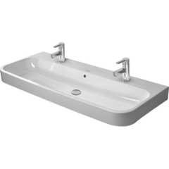 Duravit Happy D.2 Раковина для мебели с перел., с 2 отв. под смес., вкл. заглушку для перелива, хром, 1200x505мм, Цвет: Белый 2318120024 фото