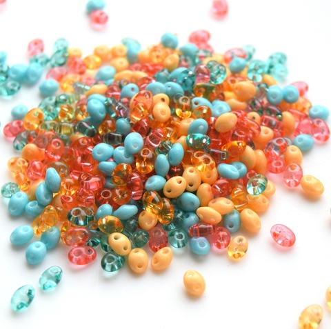 Бисер Twin Микс №33 желто-голубой