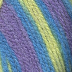 Пряжа "Подмосковная меланж", 50% шерсть, 50% акрил, 100гр-250м, желтый/бирюза/сирень