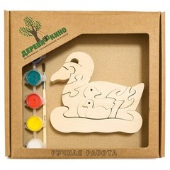 Развивающая игрушка"Утка и утята"с красками