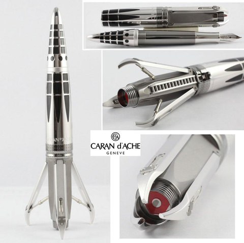 Ручка перьевая Caran d'Ache Astrograph High Gloss Rhodium Limited Edition M (1654.481)