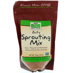 Now Foods, Real Food, Микс семян для прорастания, 16 унций (454 г)