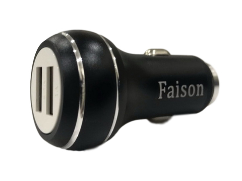 Автомобильный блок питания (2 USB выхода) Faison FZ5B, 2.1 A, черный
