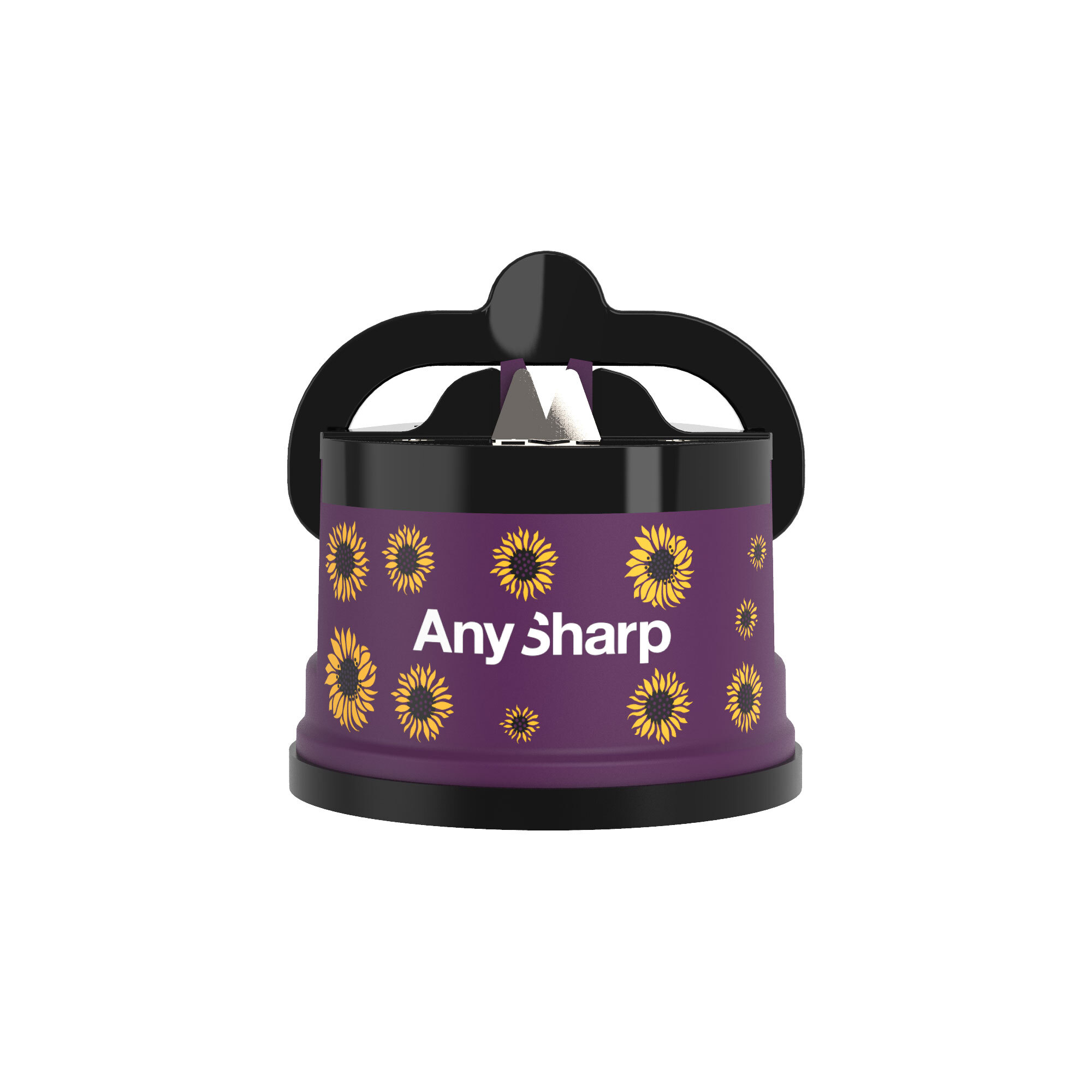 Точилка для ножей AnySharp пластиковый корпус цвет матовый фиолетовый, принт цветы