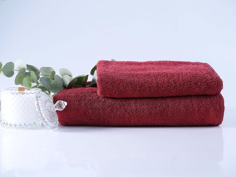 Набор полотенец 2шт Claire Batiste Atelier Ile темно-пурпурный