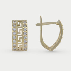 Серьги золотые 585 с фианитами