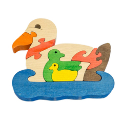 Развивающая игрушка"Утка и утята"с красками